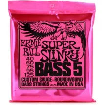 Ernie Ball 2824 Super Slinky Nickel Wound Electric Bass Strings - .040-.125 5-string