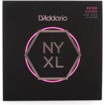 D'Addario NYXL32130 Regular Light 6-string Long Scale Nickel Wound Bass Strings - .032-.130