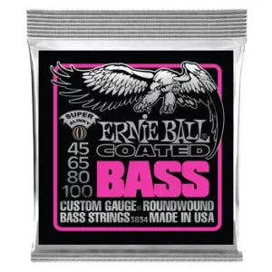 Ernie Ball 3834 Super Slinky Coated Electric Bass Strings - .045-.100