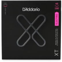 D'Addario XTB45130 XT Nickel Plated Steel Long Scale Bass Strings -.045-.130 Regular Light 5-String