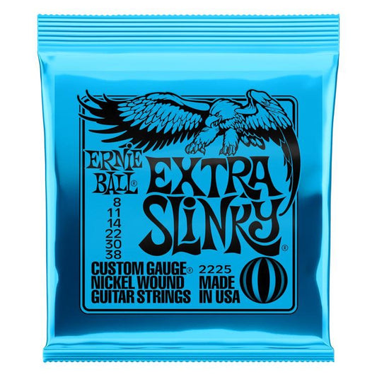 Ernie Ball 2225 Extra Slinky Nickel Wound Electric Guitar Strings - .008-.038