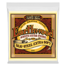 Ernie Ball Acoustic Guitar - Earthwood Silk & Steel Extra Soft, .010 - .050, 2047