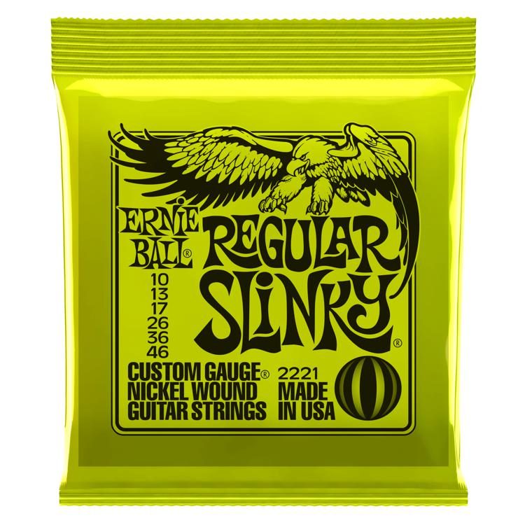 Ernie Ball 2221 Regular Slinky Nickel Wound Electric Guitar Strings - .010-.046