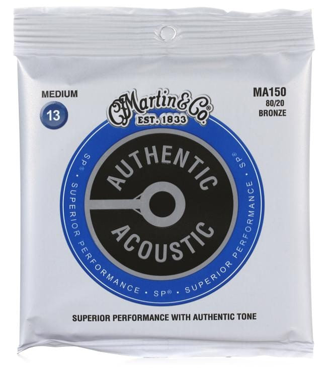 Martin Authentic Acoustic Superior Performance Guitar Strings - 80/20 Bronze Medium