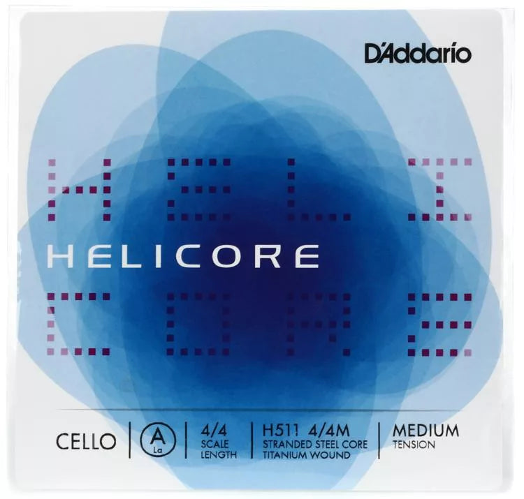 D'Addario H511 Helicore Cello A String - 4/4 Size Medium Tension