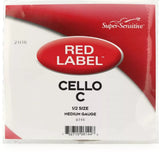 Super-Sensitive 6144 Red Label Cello C String - 1/2 Size