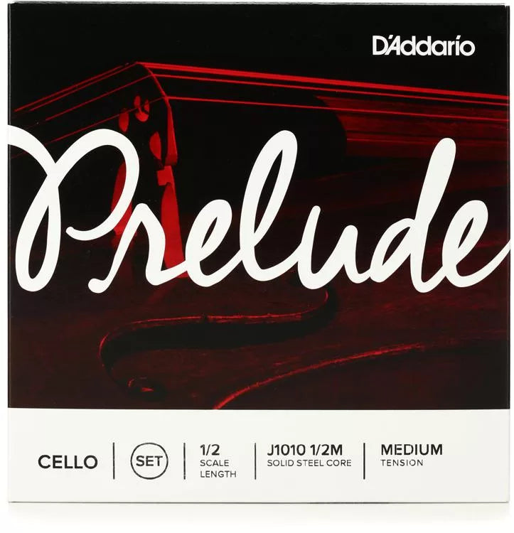 D'Addario J1010 Prelude Cello String Set - 1/2 Size Medium Tension