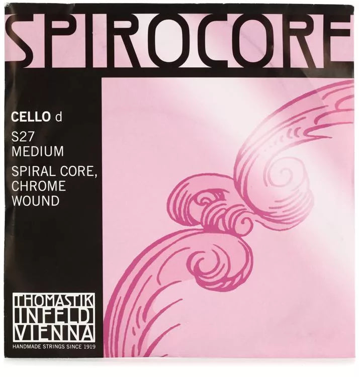 Thomastik-Infeld S27 Spirocore Cello D String - 4/4 Size Chrome Wound