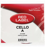 Super-Sensitive 6117 Red Label Cello A String - 4/4 Size