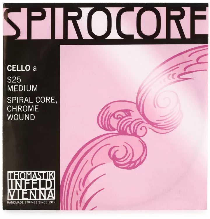 Thomastik-Infeld S25 Spirocore Cello A String - 4/4 Size Chrome Wound