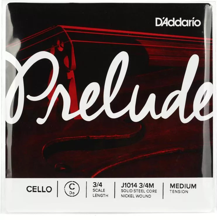 D'Addario J1014 Prelude Cello C String - 3/4 Size Medium Tension