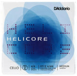 D'Addario H512 Helicore Cello D String - 4/4 Size Medium Tension