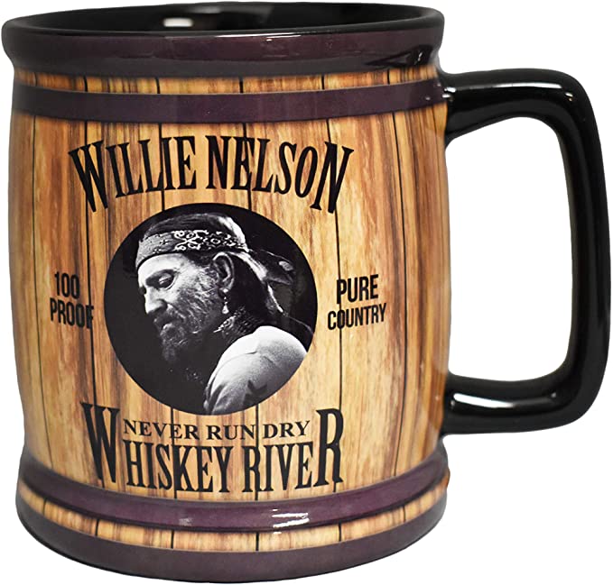 Willie Nelson Mug - Whiskey River Barrel