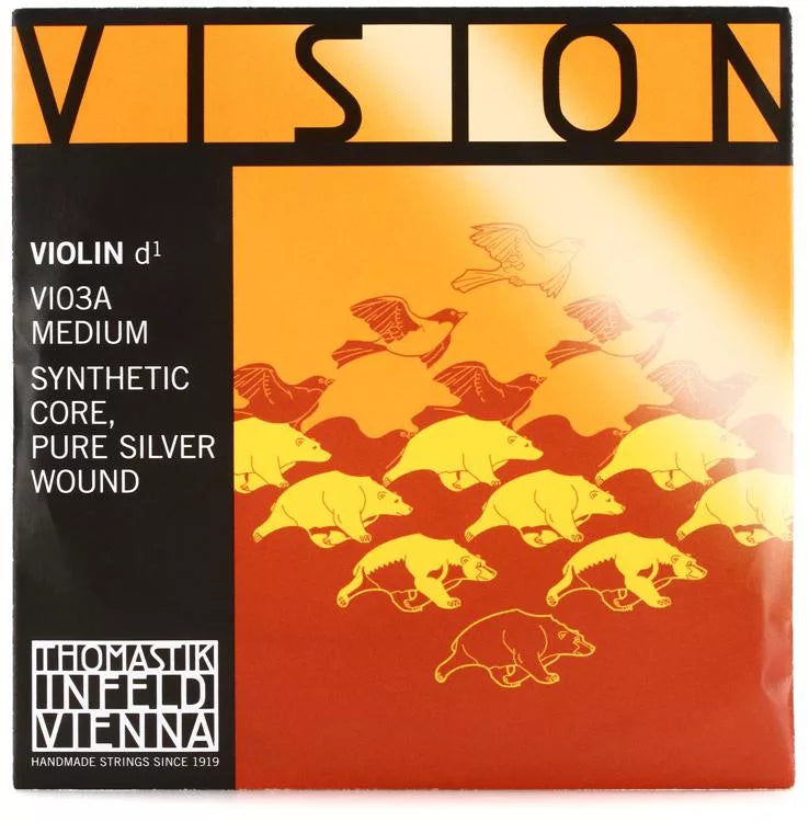 Thomastik-Infeld VI103A Vision Violin D String - 4/4 Size Silver-wound