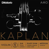 D'Addario KA311 Kaplan Amo Violin E String - 3/4 Scale