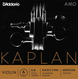 D'Addario KA312 Kaplan Amo Violin A String - 1/4 Scale