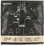 D'Addario K420B-3 Kaplan Violin E String - 4/4 Scale Steel with Ball-end