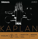 D'Addario KA313 Kaplan Amo Violin D String - 1/2 Scale