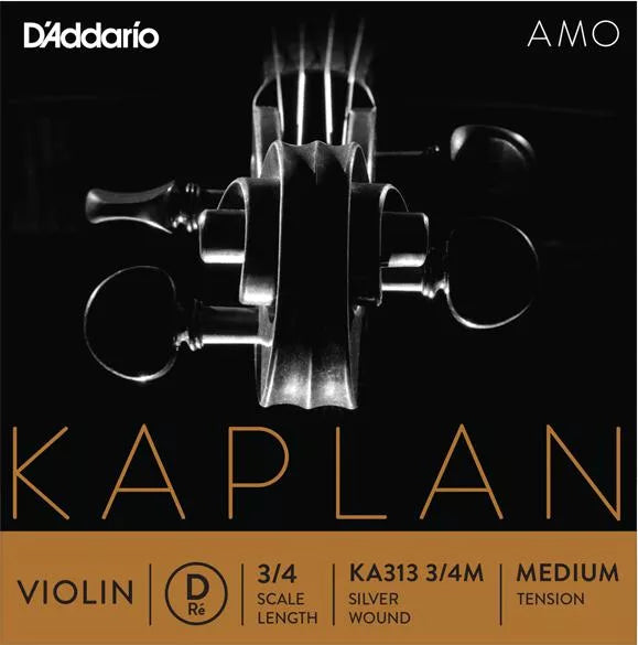 D'Addario KA313 Kaplan Amo Violin D String - 3/4 Scale
