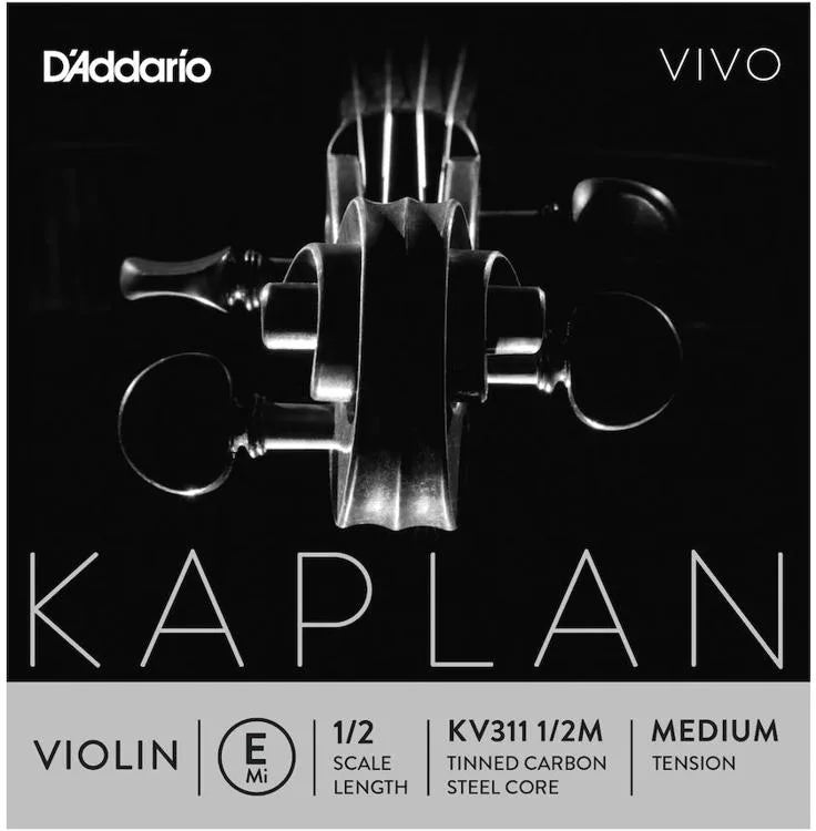D'Addario KV311 Kaplan Vivo Violin E String - 1/2 Size