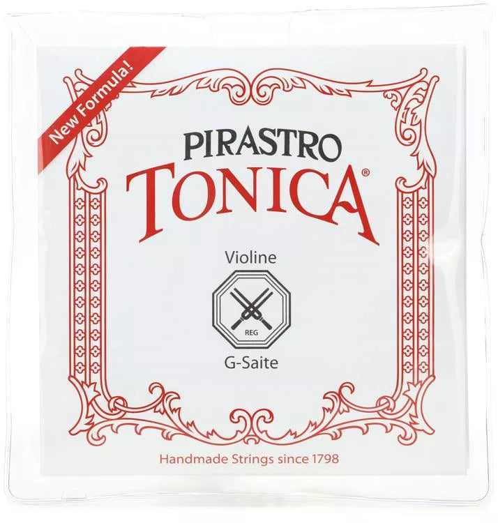 Pirastro Tonica Violin String Set - 4/4 Size Aluminum with Ball-end E
