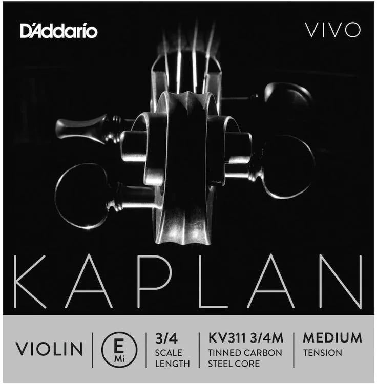 D'Addario KV311 Kaplan Vivo Violin E String - 3/4 Size
