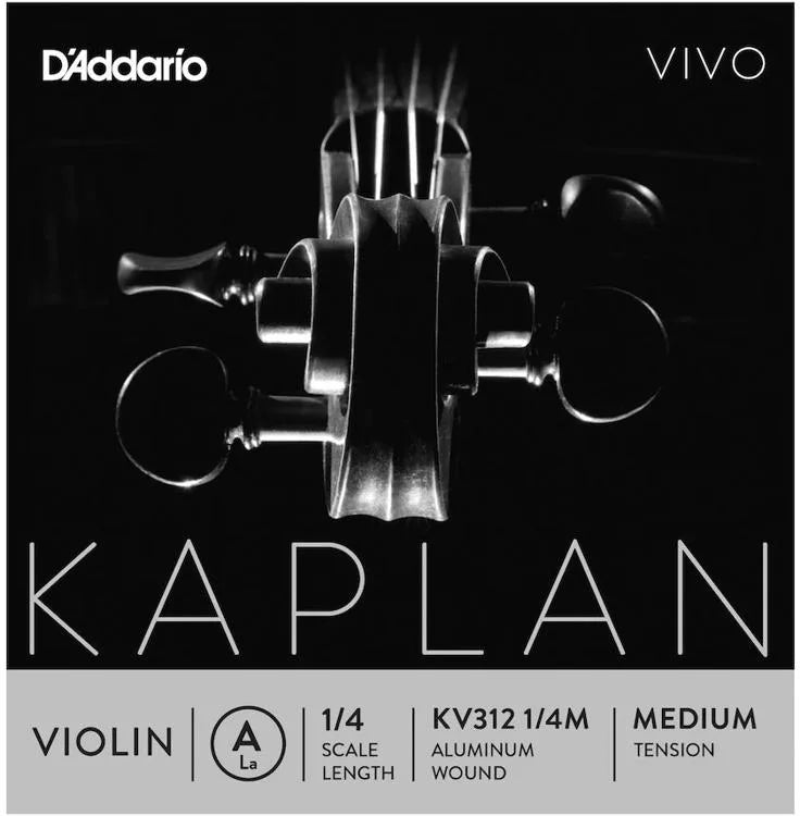 D'Addario KV312 Kaplan Vivo Violin A String - 1/4 Size