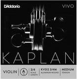 D'Addario KV312 Kaplan Vivo Violin A String - 3/4 Size