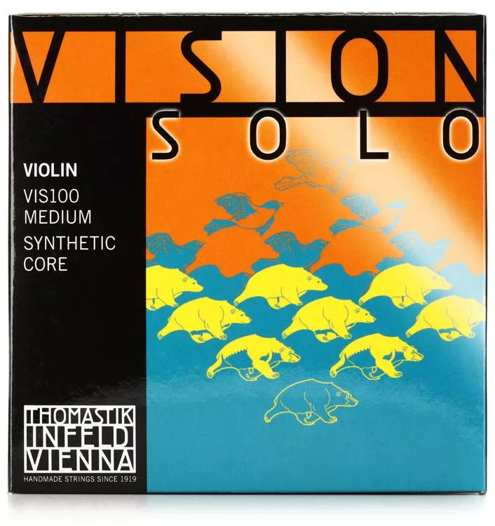 Thomastik-Infeld VIS100 Vision Solo Violin String Set - 4/4 Size with Aluminum-wound D String