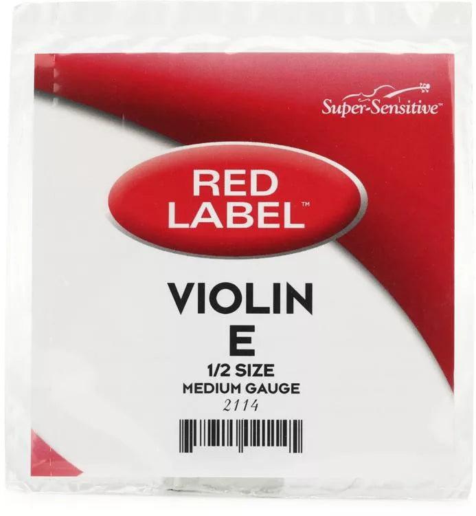 Super-Sensitive 2114 Red Label Violin E String - 1/2 Size