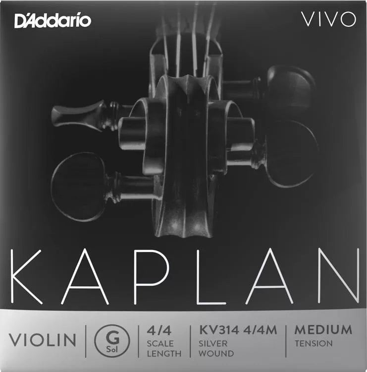 D'Addario KV314 Kaplan Vivo Violin G String - 4/4 Size