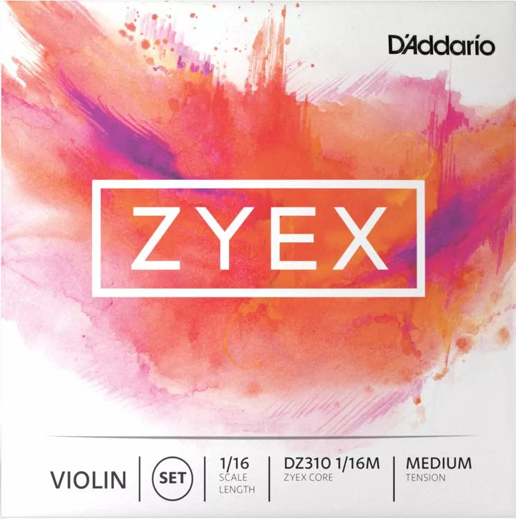 D'Addario DZ310 Zyex Violin String Set - 1/16 Size