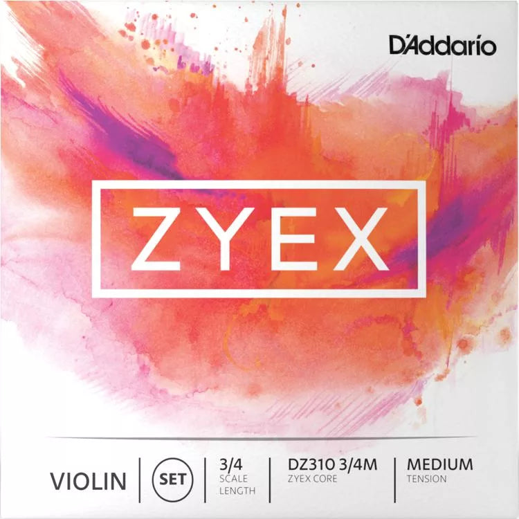 D'Addario DZ310 Zyex Violin String Set - 3/4 Size