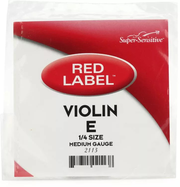 Super-Sensitive 2113 Red Label Violin E String - 1/4 Size