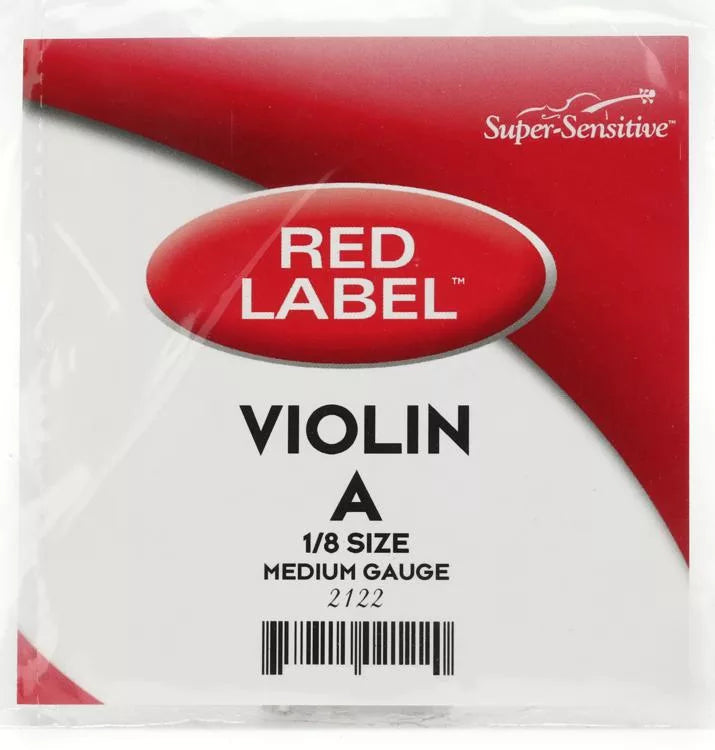 Super-Sensitive 2122 Red Label Violin A String - 1/8 Size