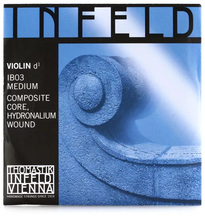 Thomastik-Infeld IB03 Infeld Blue Violin D String - 4/4 Size Hydronalium