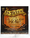 La Bella 630-4/4 Violin String Set - 4/4 Scale Chrome Steel Flat Wound