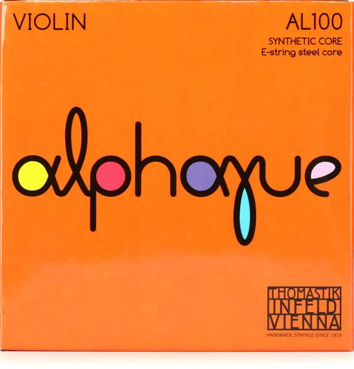 Thomastik-Infeld AL100 Alphayue Violin String Set - 4/4 Size with Steel E