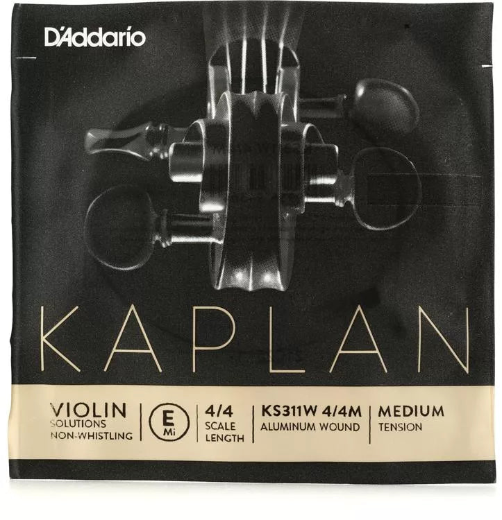 D'Addario KS311 Kaplan Non-whistling Violin E String - 4/4 Size Wound