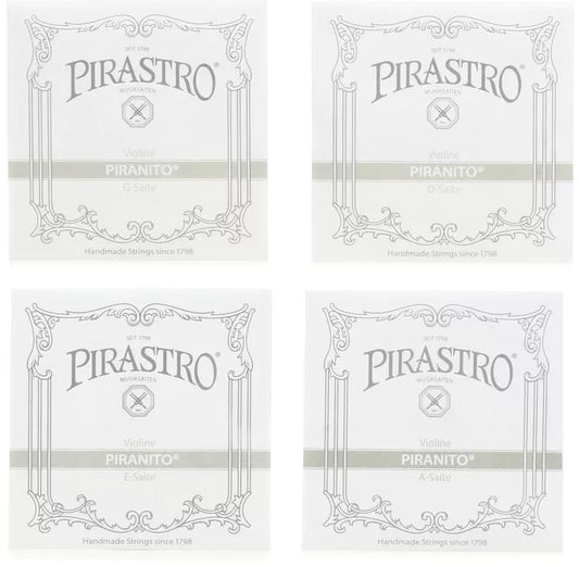 Pirastro Piranito Violin String Set - 4/4 Size Ball-end E