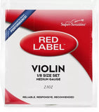 Super-Sensitive 2102 Red Label Violin String Set - 1/8 Size