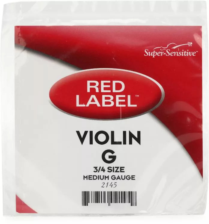 Super-Sensitive 2145 Red Label Violin G String - 3/4 Size