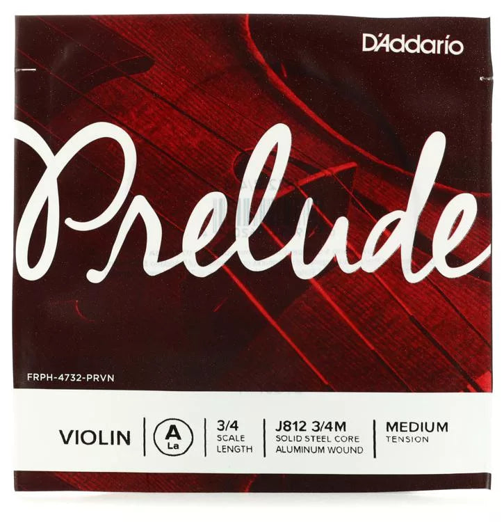 D'Addario J812 Prelude Violin A String - 3/4 Size