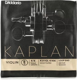 D'Addario K311GL Kaplan Violin E String - 4/4 Scale Gold Plated with Loop-end