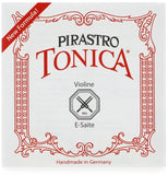 Pirastro Tonica Violin E String - 4/4 Size Silvery Steel with Loop-end