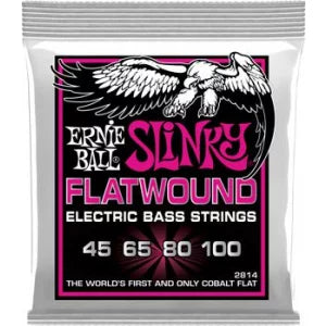 Ernie Ball 2814 Super Slinky Flatwound Electric Bass Strings - .045-.100