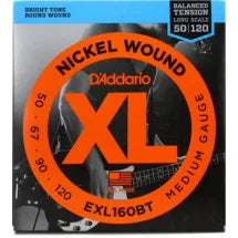 D'Addario EXL160BT Balanced Tension Regular Nickel Wound Long Scale Bass Strings - .050-.120