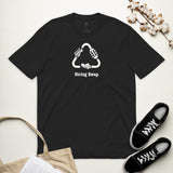 Unisex recycled t-shirt white logo - 2XL